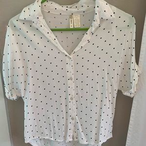 Polka dot button up